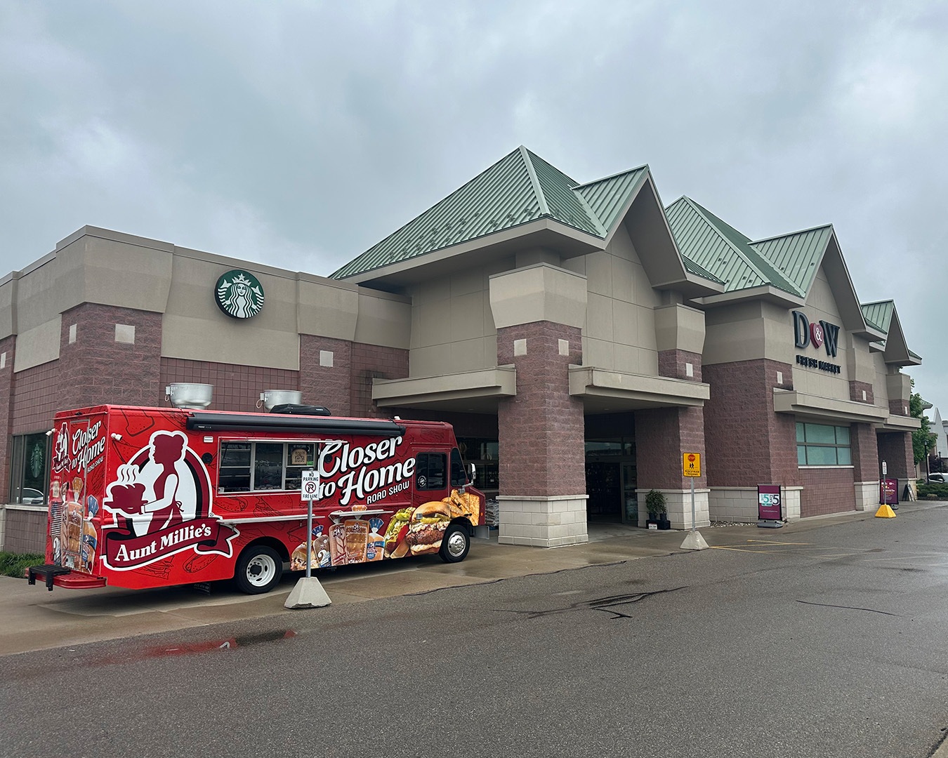 Aunt Millie's Closer to Home Roadshow truck at D&W
